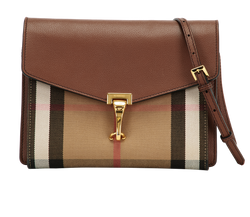 Small Macken House Crossbody Bag, Leather, Brown, MII,  2*